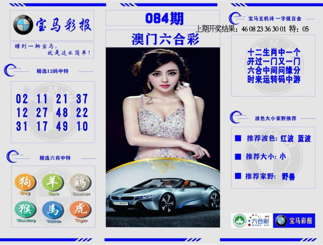 084期宝马彩报[图]